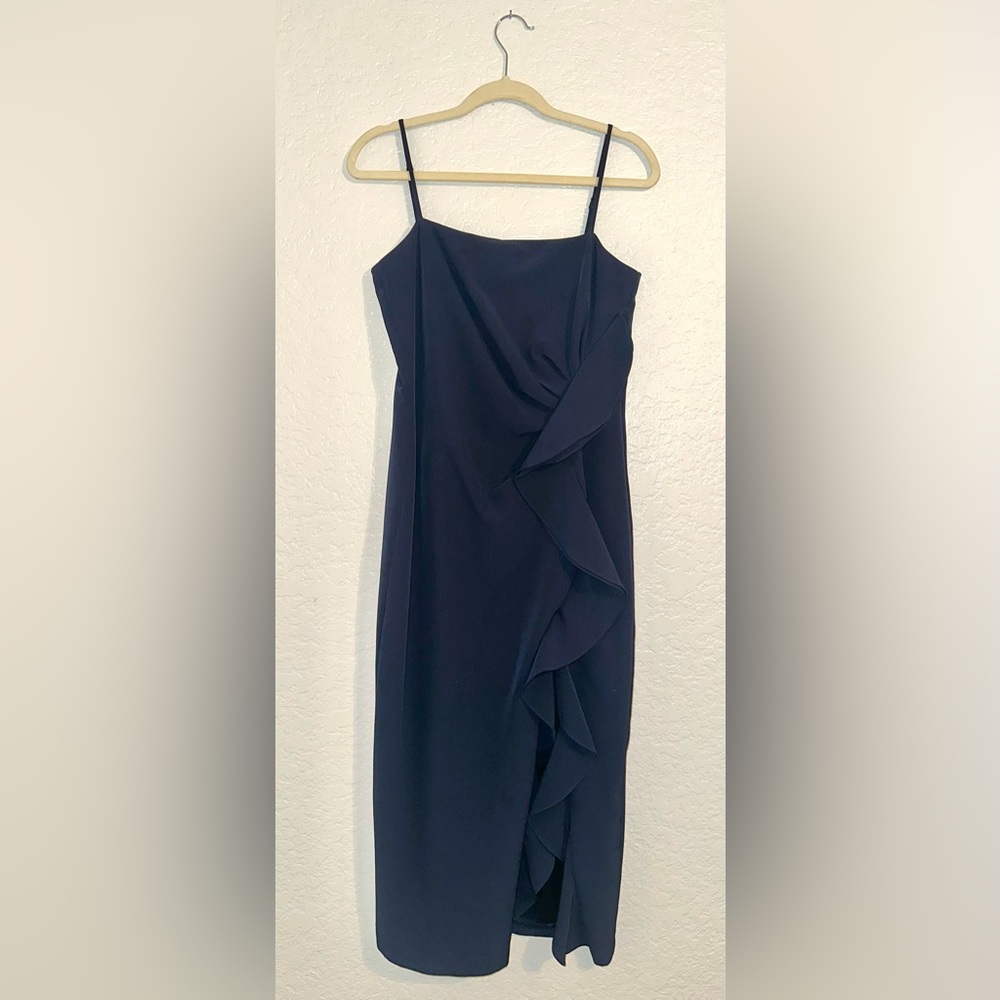 Bardot Midi Navy Dress